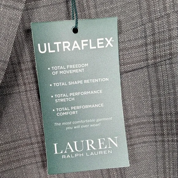 Lauren Ralph Lauren Suit Jacket Mens 50L Glen Plaid Blazer Ultraflex Stretch - Picture 4 of 11